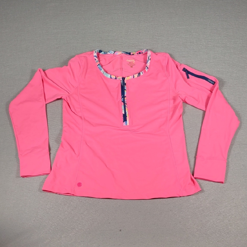 Lilly Pulitzer Neon Pink Long-Sleeve Performance Pullover